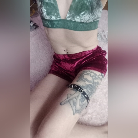 LAST 1! Gothic thigh garter! Full Eyelets,Black buckle vegan leather sexy adjust - Picture 9 of 10
